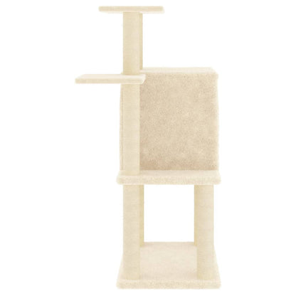 Cat furniture with sisal scratching posts 97 cm cream-colored