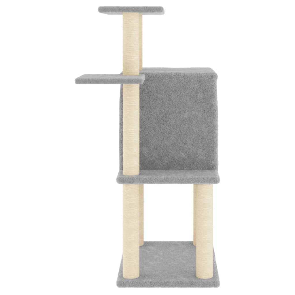 Cat furniture with sisal scratching posts 97 cm light gray