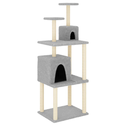 Cat furniture with sisal scratching posts 167 cm light gray