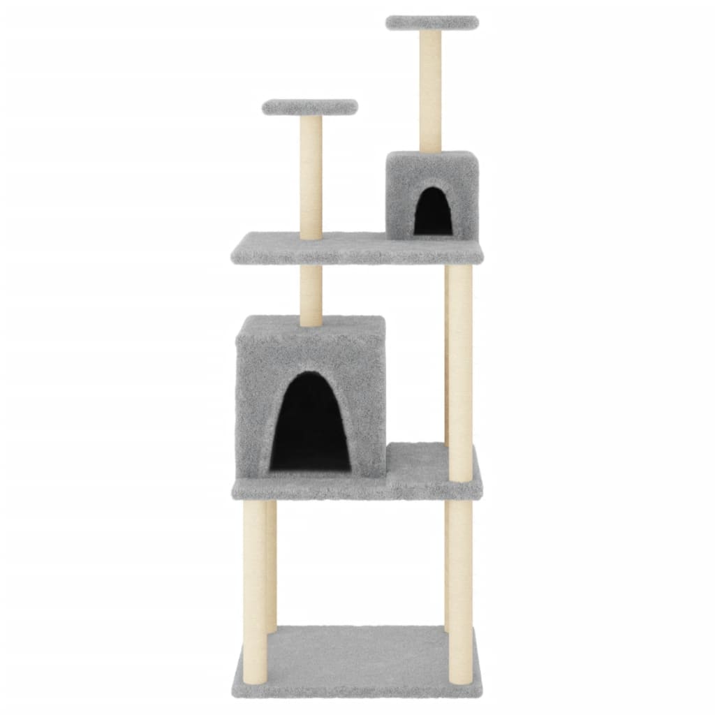 Cat furniture with sisal scratching posts 167 cm light gray