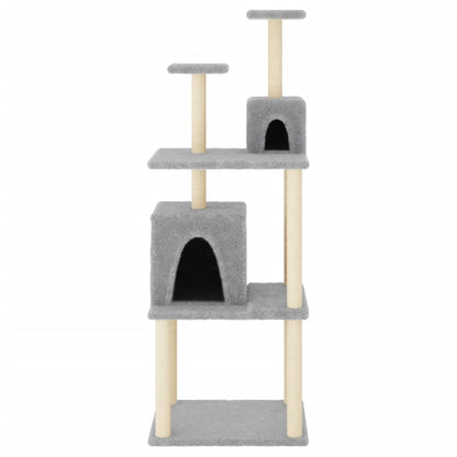 Cat furniture with sisal scratching posts 167 cm light gray