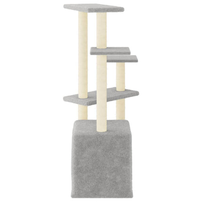 Cat furniture with sisal scratching posts 107.5 cm light gray