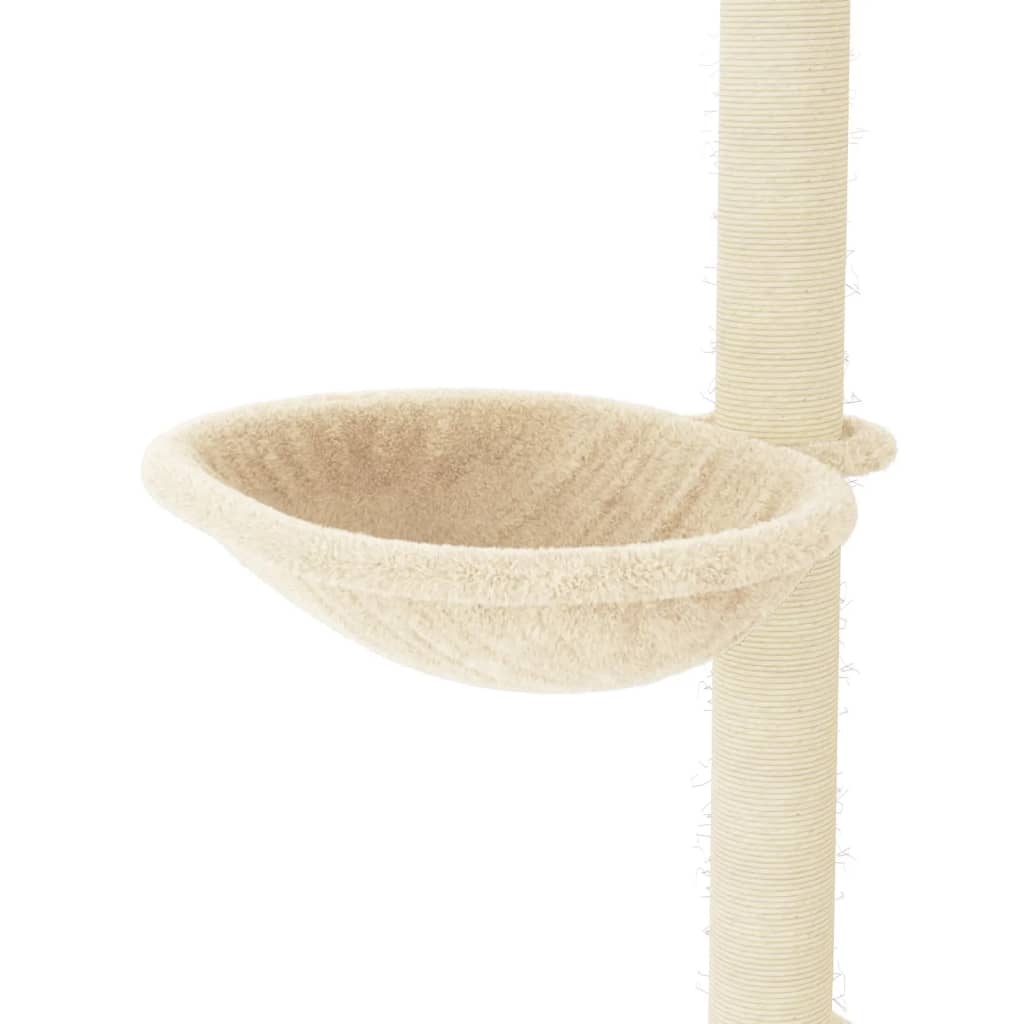 Cat furniture with sisal scratching posts 95 cm cream-colored