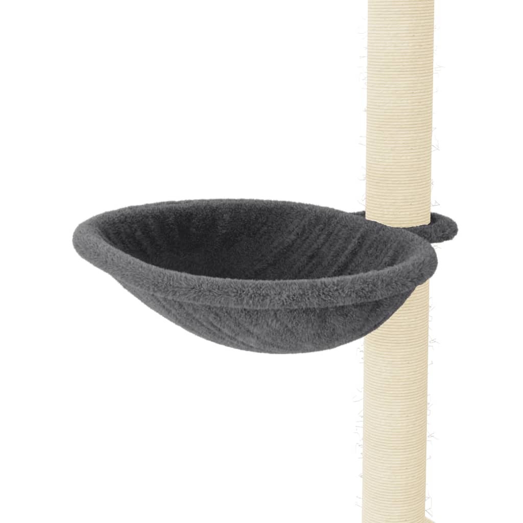 Cat furniture with sisal scratching posts 95 cm dark gray