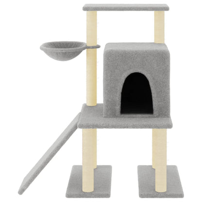 Cat furniture with sisal scratching posts 96.5 cm light gray