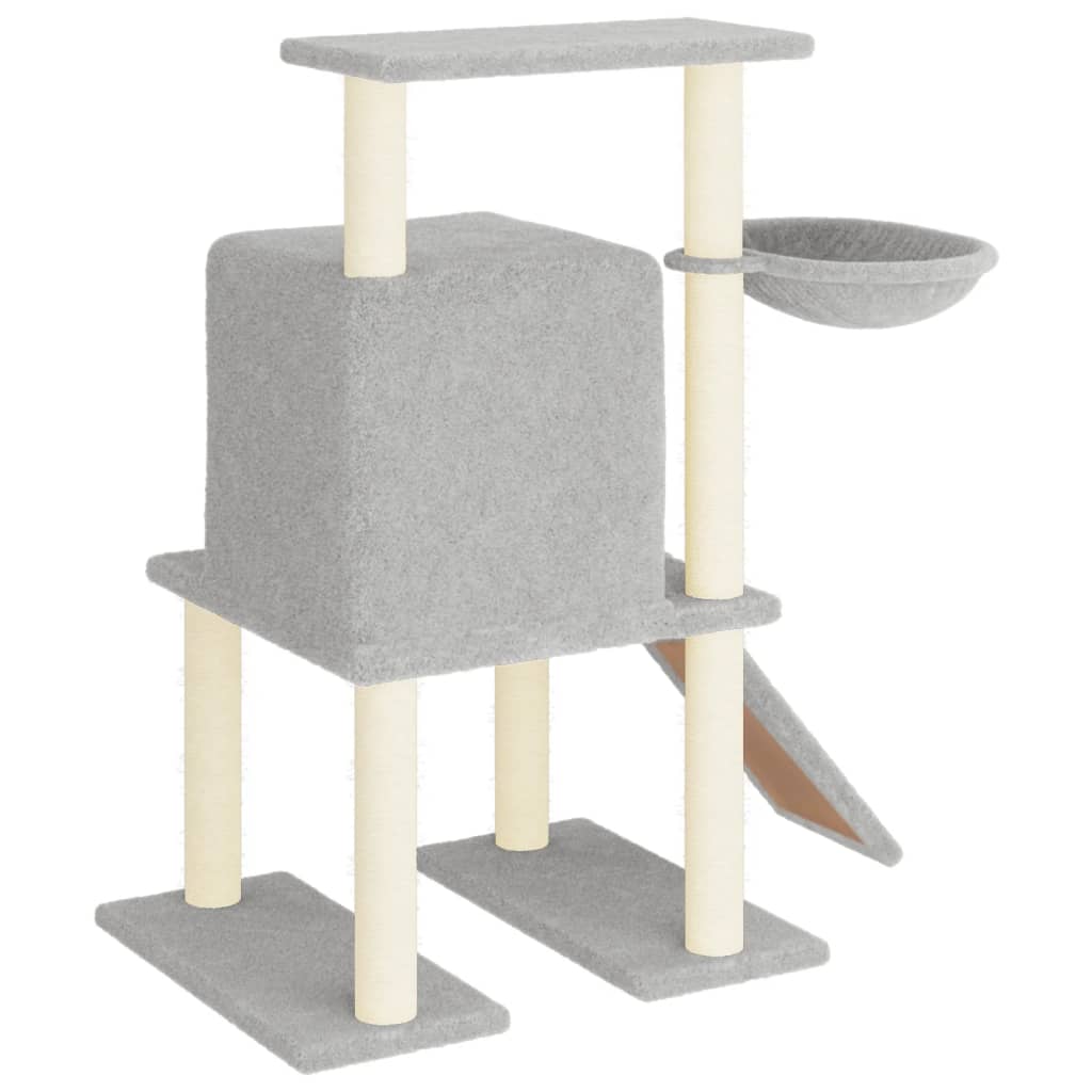 Cat furniture with sisal scratching posts 96.5 cm light gray