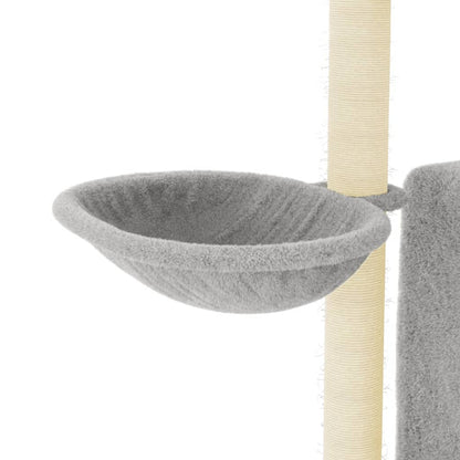 Cat furniture with sisal scratching posts 96.5 cm light gray
