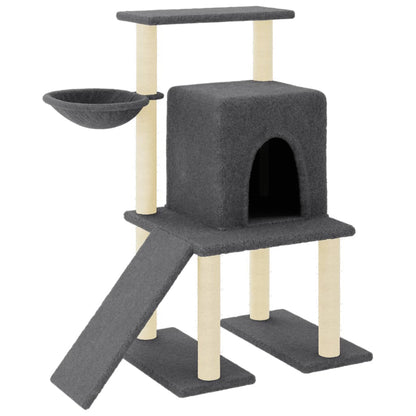 Cat furniture with sisal scratching posts 96.5 cm dark gray