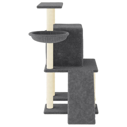 Cat furniture with sisal scratching posts 96.5 cm dark gray