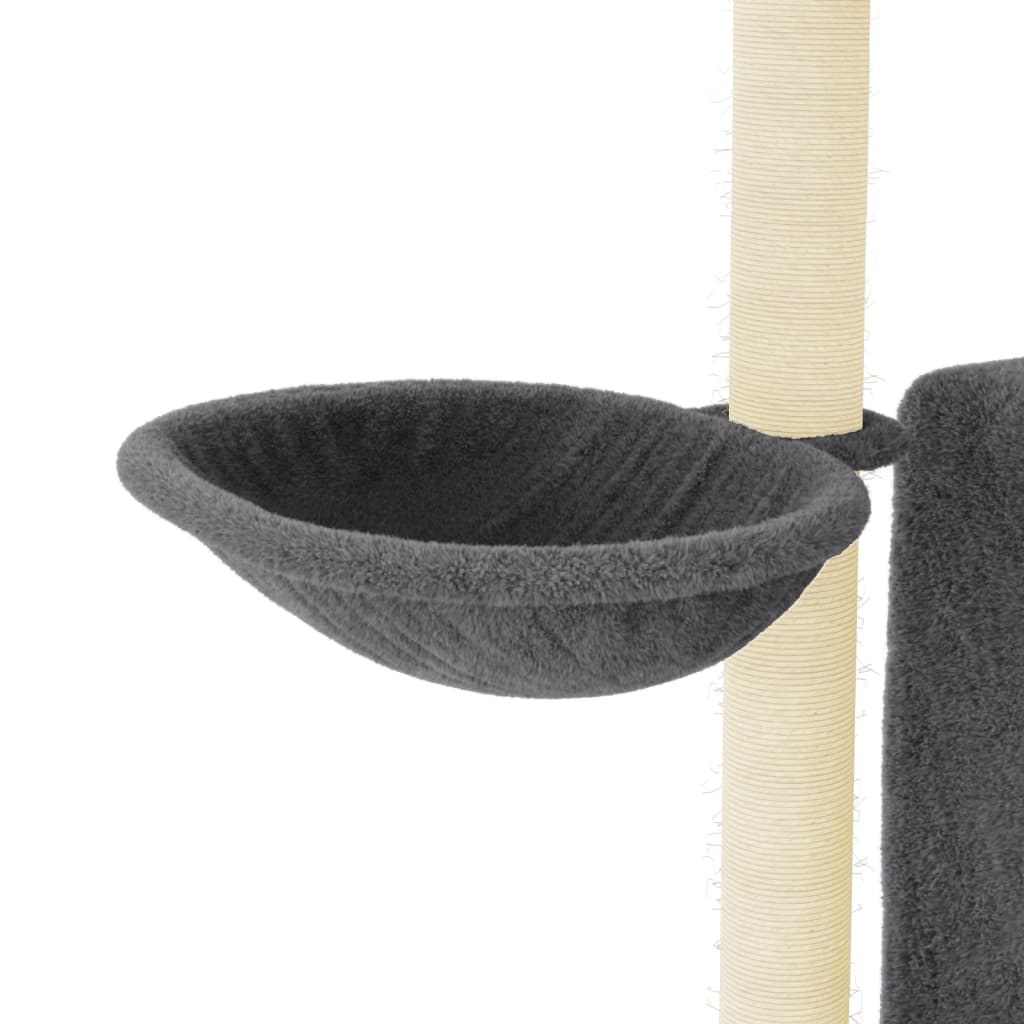 Cat furniture with sisal scratching posts 96.5 cm dark gray