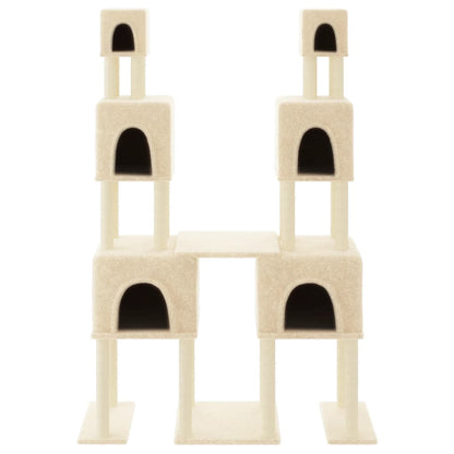 Cat furniture with sisal scratching posts 199 cm cream-colored