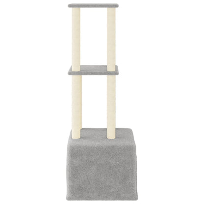 Cat furniture with sisal scratching posts 133.5 cm light gray