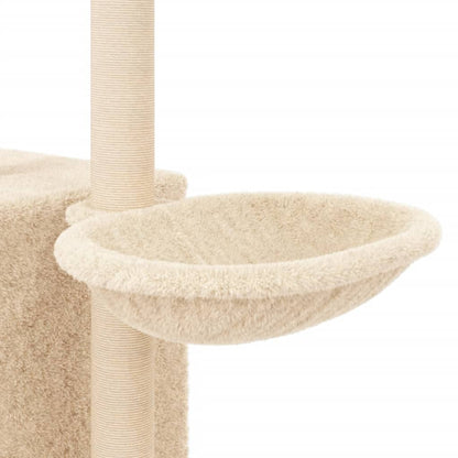 Cat furniture with sisal scratching posts 145 cm cream-colored
