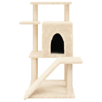 Cat furniture with sisal scratching posts 97 cm cream-colored