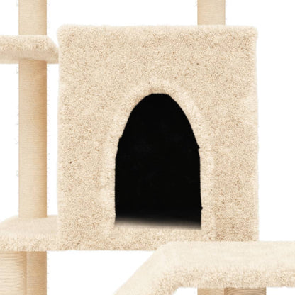 Cat furniture with sisal scratching posts 97 cm cream-colored