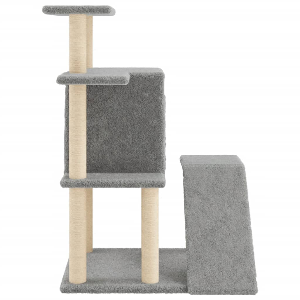 Cat furniture with sisal scratching posts 97 cm light gray