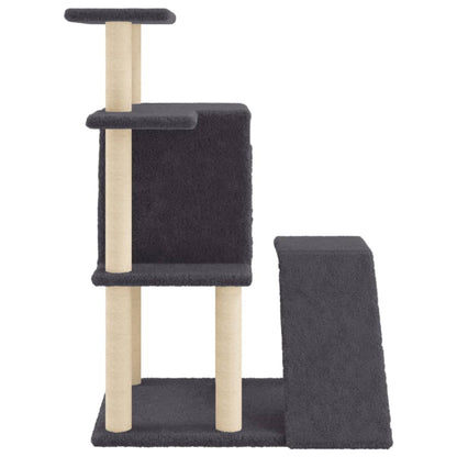 Cat furniture with sisal scratching posts 97 cm dark gray