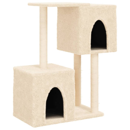 Cat furniture with sisal scratching posts 86 cm cream-colored