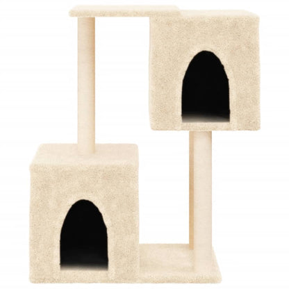 Cat furniture with sisal scratching posts 86 cm cream-colored