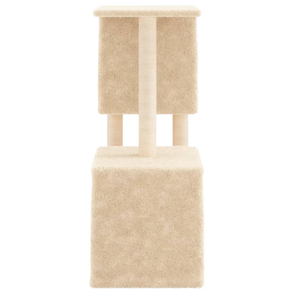 Cat furniture with sisal scratching posts 86 cm cream-colored
