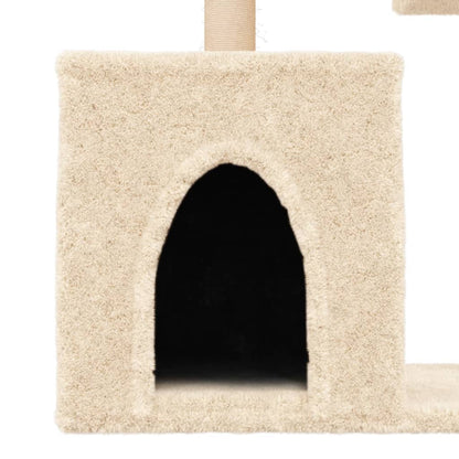 Cat furniture with sisal scratching posts 86 cm cream-colored