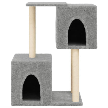 Cat furniture with sisal scratching posts 86 cm light gray