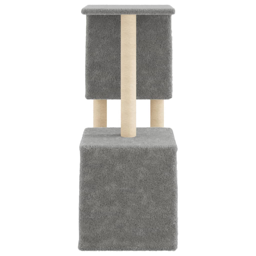 Cat furniture with sisal scratching posts 86 cm light gray