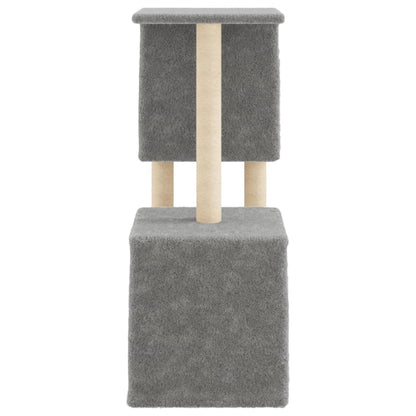 Cat furniture with sisal scratching posts 86 cm light gray