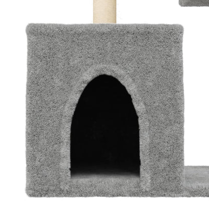 Cat furniture with sisal scratching posts 86 cm light gray
