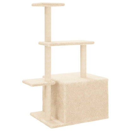 Cat furniture with sisal scratching posts 110 cm cream-colored
