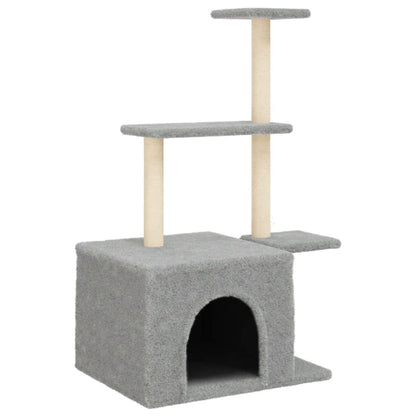Cat furniture with sisal scratching posts 110 cm light gray