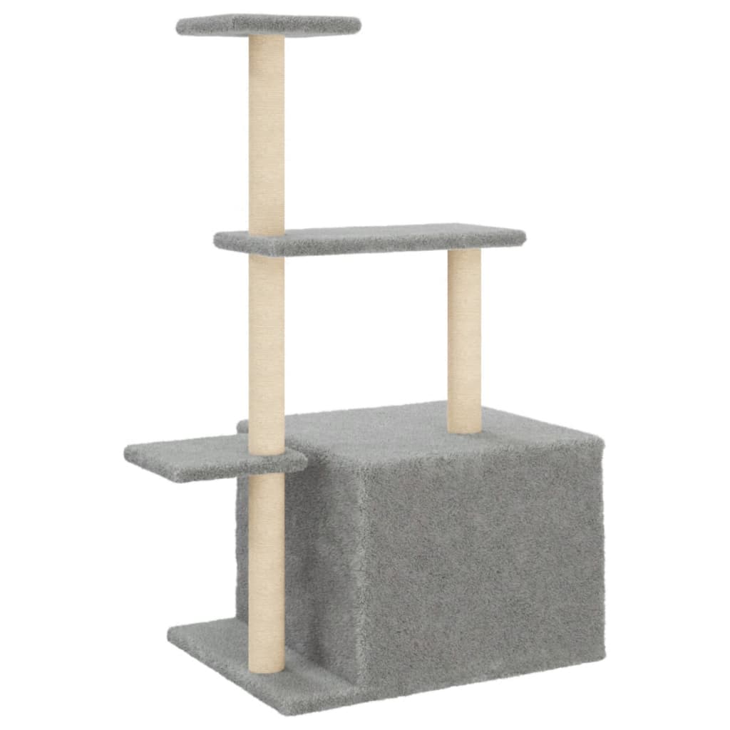 Cat furniture with sisal scratching posts 110 cm light gray