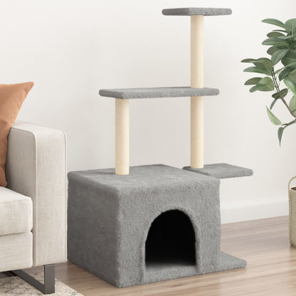 Cat furniture with sisal scratching posts 110 cm light gray
