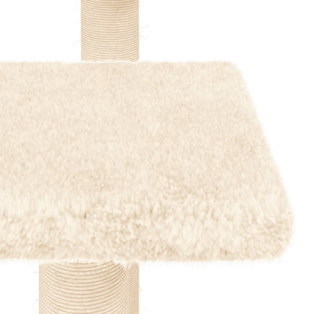 Scratching post with platforms 98.5 cm cream-colored