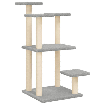 Scratching posts with platforms 98.5 cm light gray
