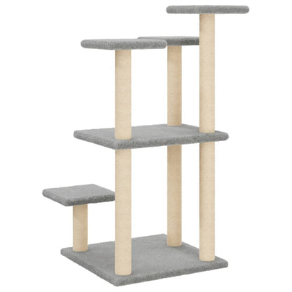 Scratching posts with platforms 98.5 cm light gray