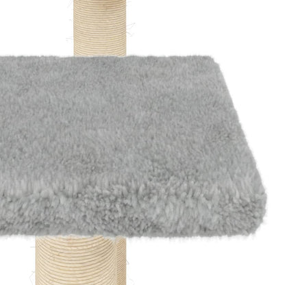 Scratching posts with platforms 98.5 cm light gray