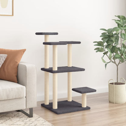 Scratching posts with platforms 98.5 cm dark gray
