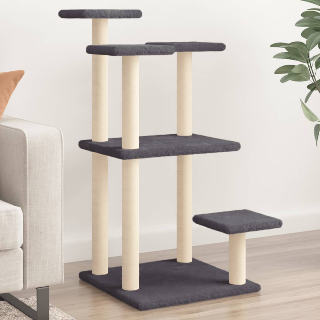 Scratching posts with platforms 98.5 cm dark gray