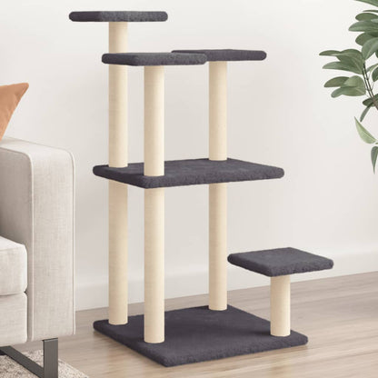 Scratching posts with platforms 98.5 cm dark gray