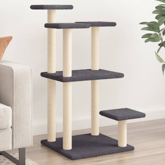 Scratching posts with platforms 98.5 cm dark gray