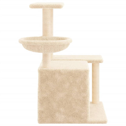 Cat furniture with sisal scratching posts 83 cm cream-colored
