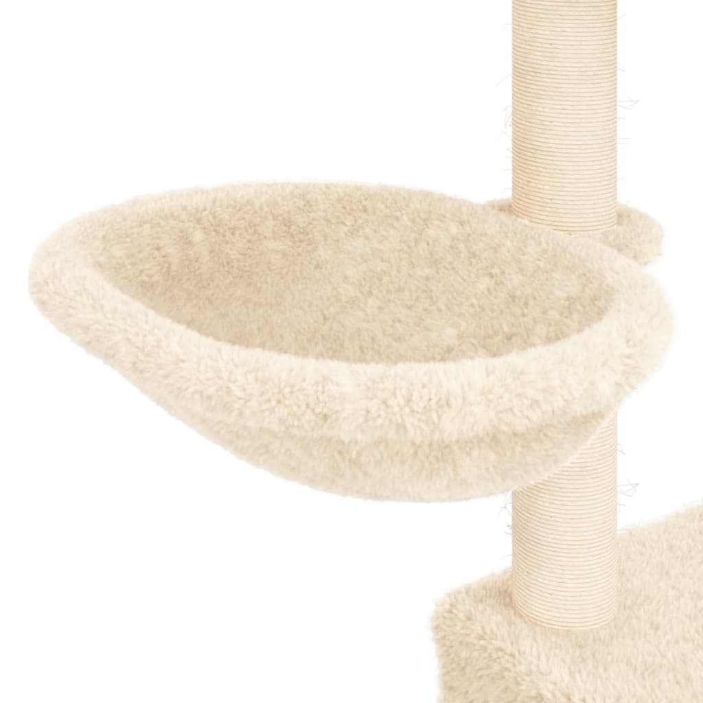 Cat furniture with sisal scratching posts 83 cm cream-colored