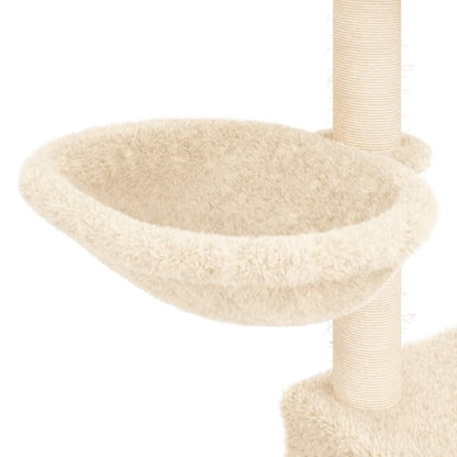 Cat furniture with sisal scratching posts 83 cm cream-colored