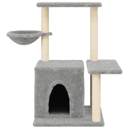 Cat furniture with sisal scratching posts 83 cm light gray