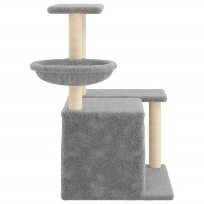 Cat furniture with sisal scratching posts 83 cm light gray