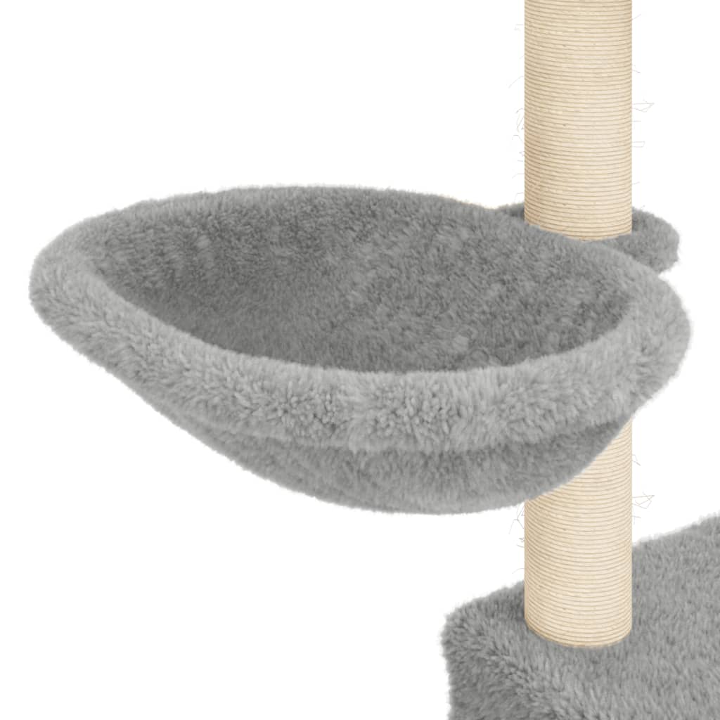 Cat furniture with sisal scratching posts 83 cm light gray