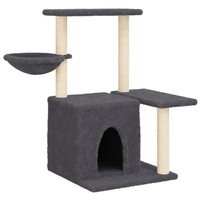 Cat furniture with sisal scratching posts 83 cm dark gray