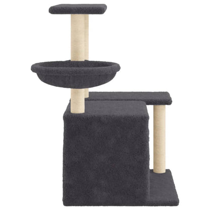 Cat furniture with sisal scratching posts 83 cm dark gray