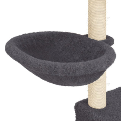 Cat furniture with sisal scratching posts 83 cm dark gray